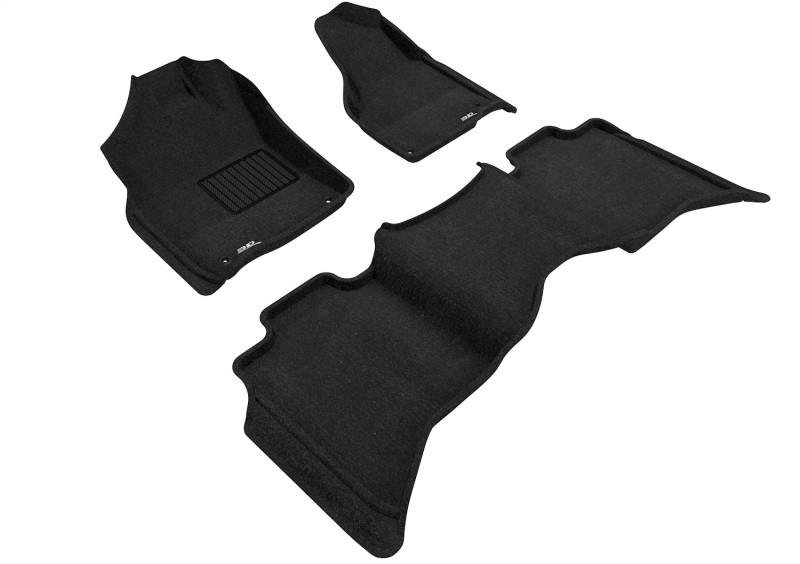 Dodge Ram 1500 Floor Mat Set - Front and Rear - 3D MAXpider - Elegant Series - Black - `12-`24